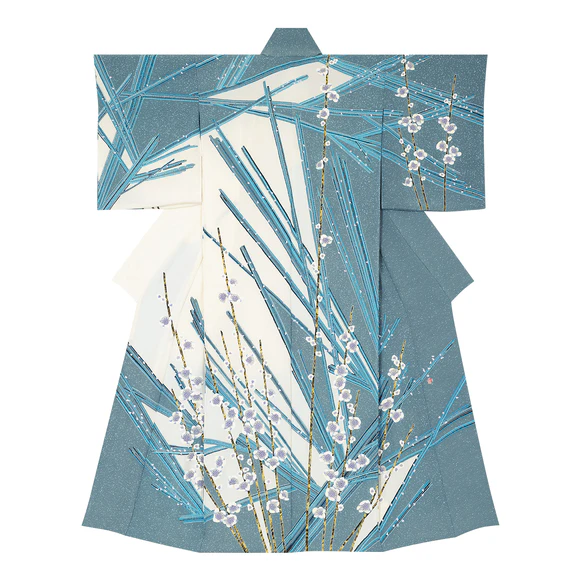 Formal Kimono with Design in Yūzen Dyeing 