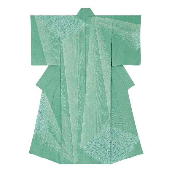 Formal Kimono with Design in Yūzen Dyeing 