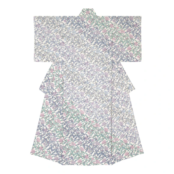 Kimono with Design in Stencil Resist Picture Dyeing 