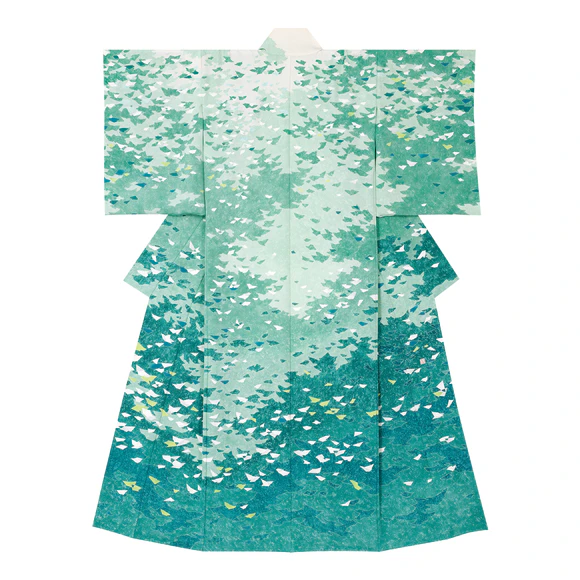 Formal Kimono with Design in Yūzen Dyeing "Path of the Wind"