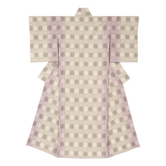 Kimono of Tsumugi kasuri "Breath"