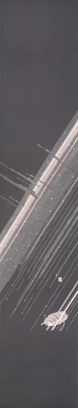 友禅帯「雨音」