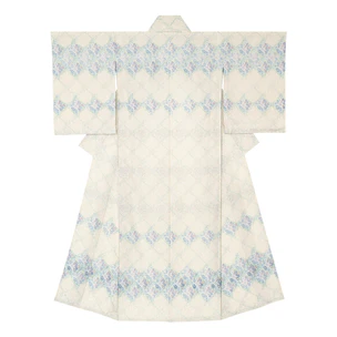 Kimono with Design in Stencil Resist Picture Dyeing 