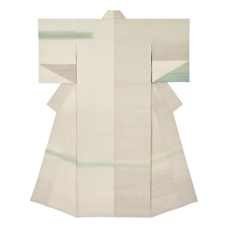 photo Kimono of Tsumugi "Early Spring"