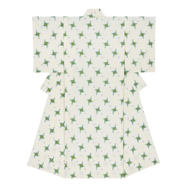 photo Kimono of Tsumugi "When the Wind Blows"