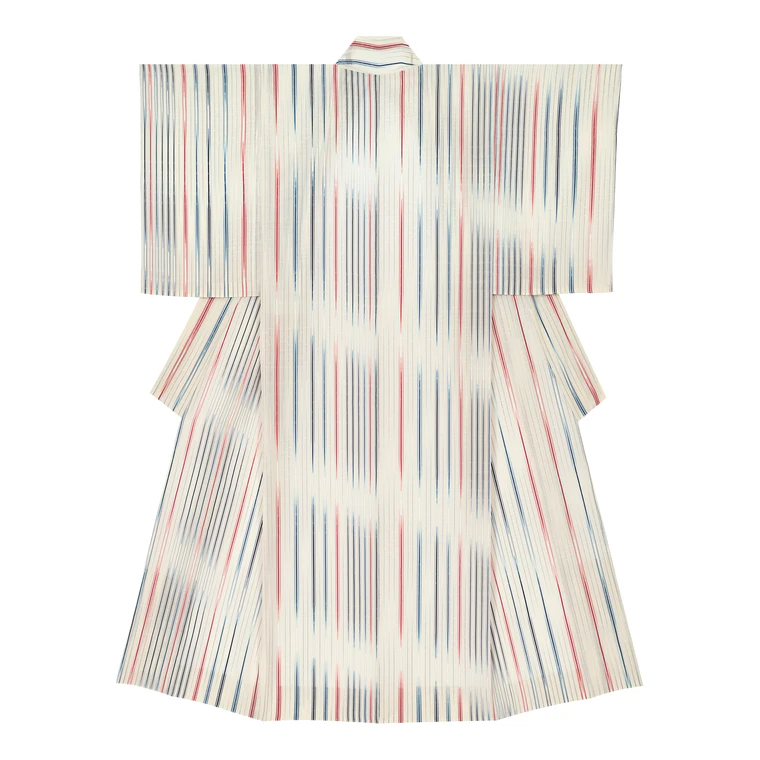 photo Raw Silk Kimono in Dōton Weave "hibari"