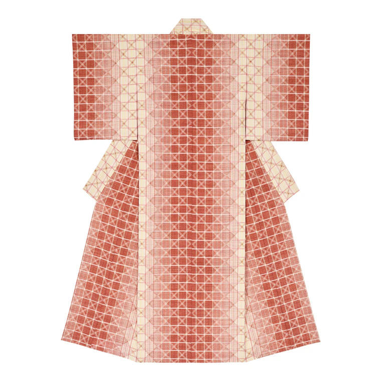photo Kimono of Tsumugi Kasuri "Brilliance"