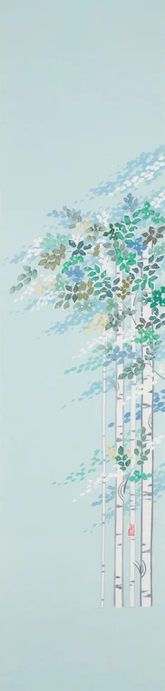 photo Obi Sash with Design in Yūzen Dyeing "Pleasant Wind"