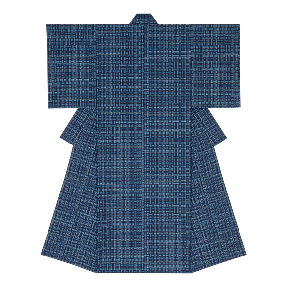 Kimono of Cotton Fūtsū "Meeting Indigo"