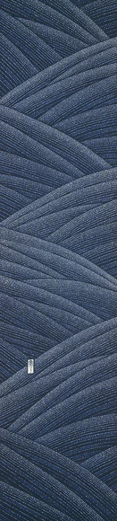 Obi Sash with Design in Yūzen Dyeing "Sound of Waves"