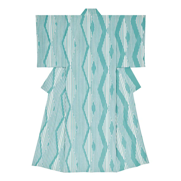 Kimono with Design in Yūzen Dyeing "Evening Shower"