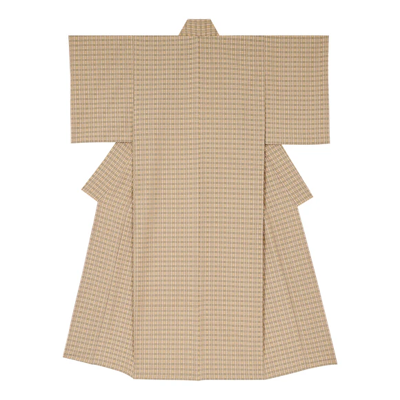 Kimono of Cotton Fūtsū with Kasuri "The Water is Getting Warmer"
