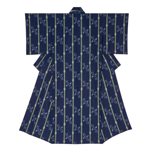 Kimono of Iyo Kasuri "Evening Fireflies"