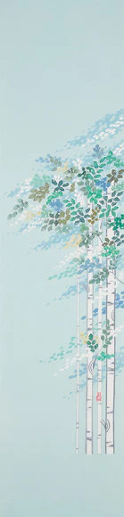 Obi Sash with Design in Yūzen Dyeing "Pleasant Wind"