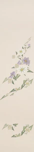 Obi Sash with Embroidery "Changing Flowers"