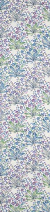 Obi Sash with Design in Stencil Resist Picture Dyeing "Refreshing Flowers at the End of Summer"