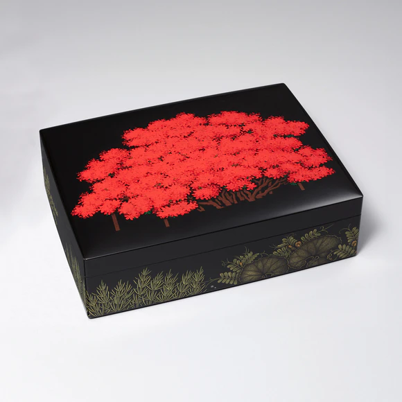 Box with Design in Chinkin "Flower Stage"