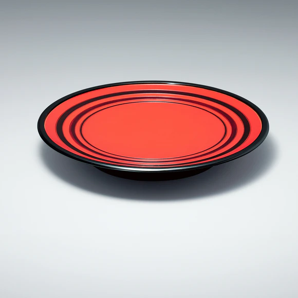 Tray Made by Bending Work "Crimson"