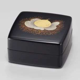 Hyōmon (Metal Sheet Inlay) "Autumn Fruit" Incense Container