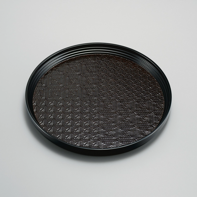 photo Tray Made by Bending Work and Ajiro Weave