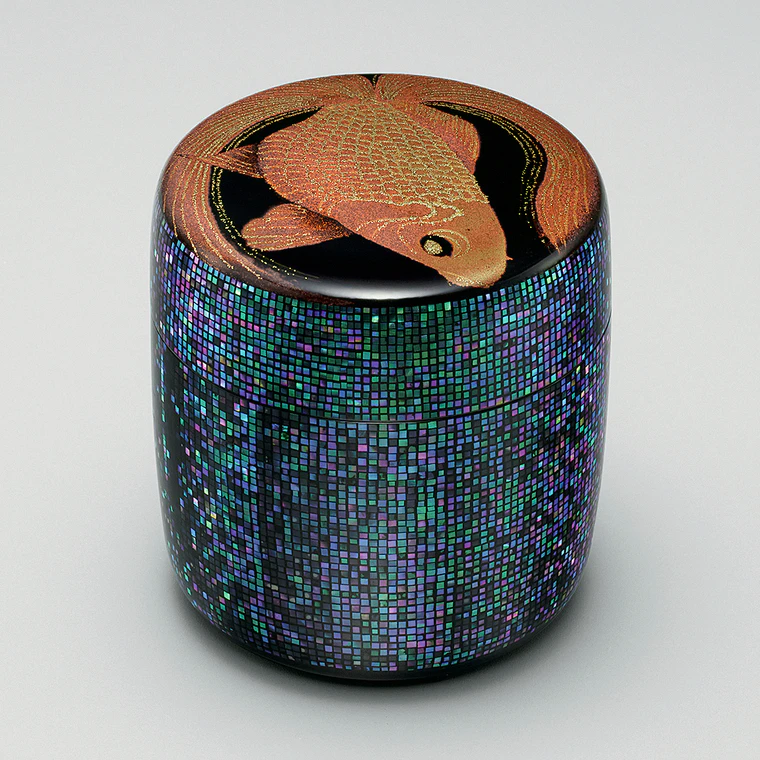 写真：切貝蒔絵棗「金魚」