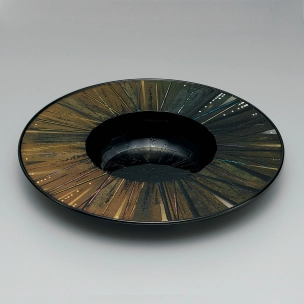 Kanshitsu Holy Water Stoup with Shining Design in Makie "Crowned with Stars"