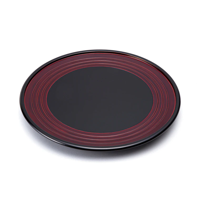 photo Plate with Kentai (Curved Wood), Tame-nuri Lacquer