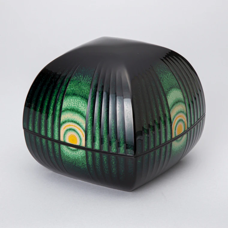photo Box with Design in Urushi Carving "Lit Up"