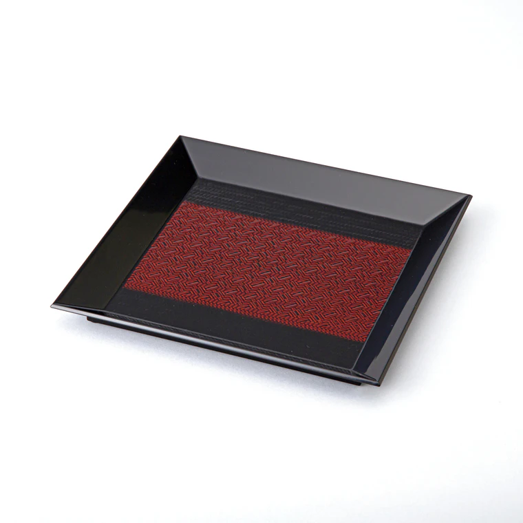 photo Ajiro (Woven Bamboo) Square Serving Tray