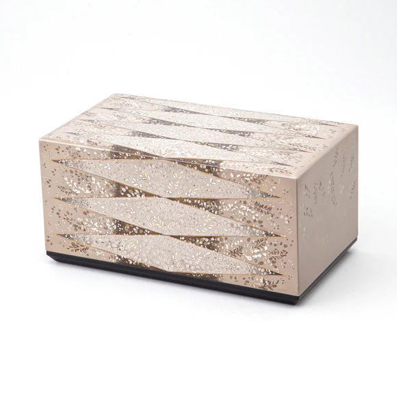 坂下好晴作 竹林蒔絵 平棗 茶道具 共箱 V874 N6