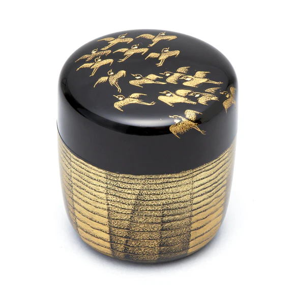 平棗　千鳥 沈金棗「千鳥」 (Fumio Mae) ｜Gallery Japan