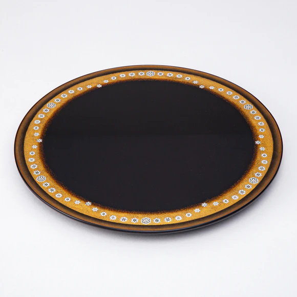 Tray with Design in Kirikane "Flower"