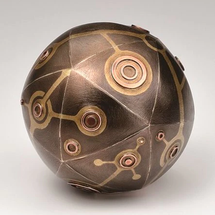 Musical Ball with Design in Cutout Inlay