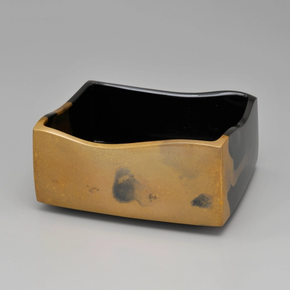 Square Flower vessel  in Two Different Metals