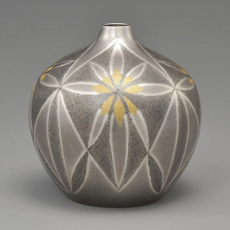 photo Silver Damascene Inlay Jar "Spring Prayers"