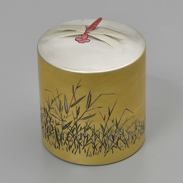 photo Tea Container with Dragonfly Design