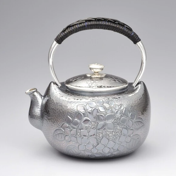 Silver Hammered Hot Water Kettle 