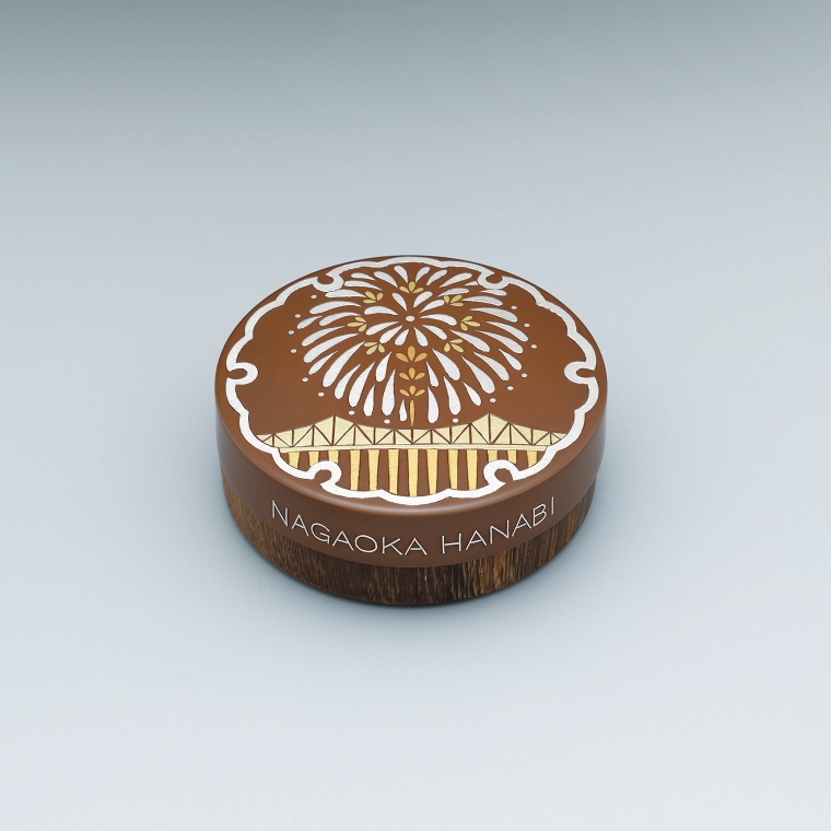 photo Copper Covered Box with Damascene Inlay "Nagaoka Fireworks and Chosei Bridge"