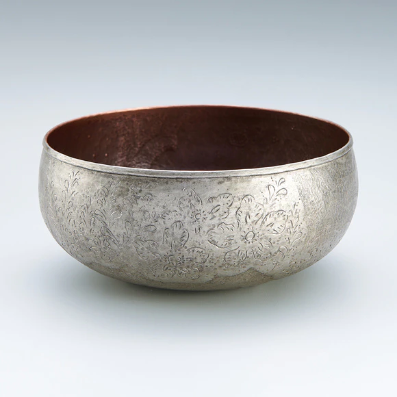 Forged Copper Water Container Tin Plated with Flower Patterns