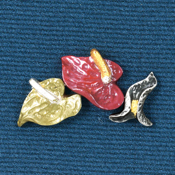 Metal Fitting in Shape of Anthurium