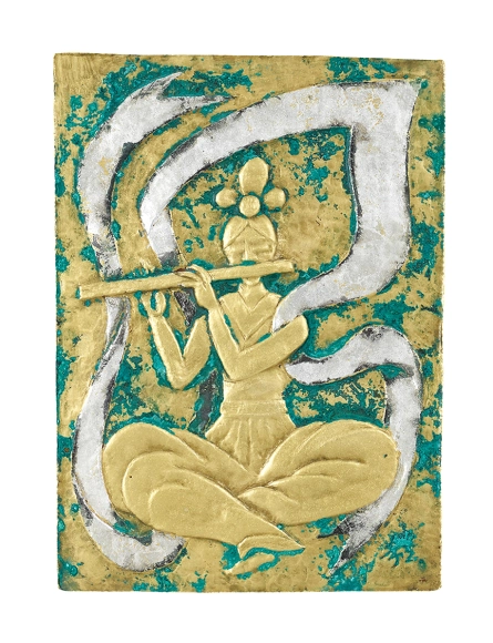Three-colored Plaque "Heavenly Maiden"