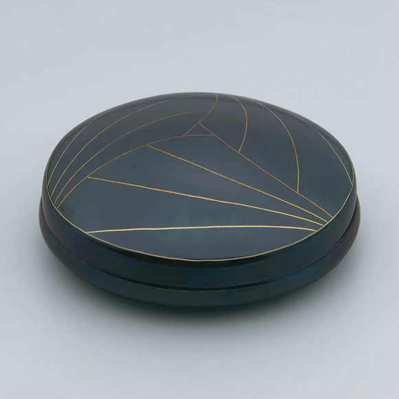 月の銀象嵌入り銅製矢立と赤味の強い銅製矢立の2本 [B26317] 月の銀象嵌入り銅製矢立と赤味の強い銅製矢立の2本 [B26317]