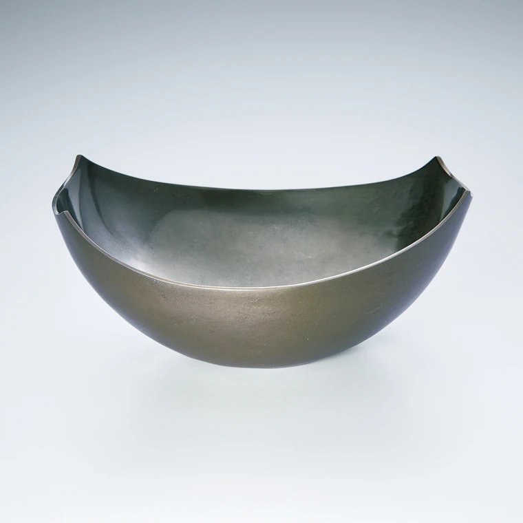 photo Bowl of Shibuichi Made in Hammer Ｗork