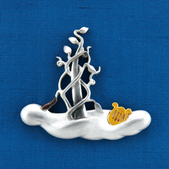 Brooch in Shape of Beanstalk