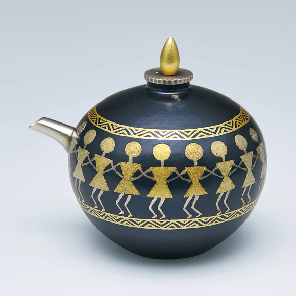 布目象嵌渦文鉄花器(鹿島 和生)｜ギャラリージャパン