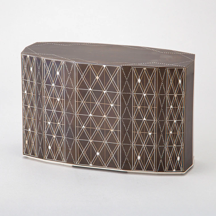 photo Shibuichi Box with Inlay “Lightscape”