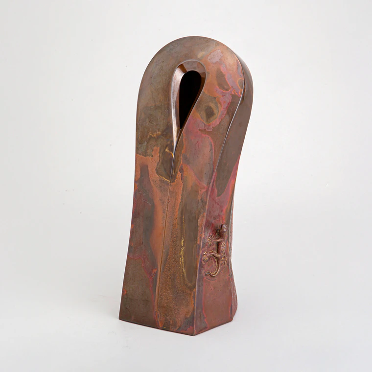 photo Cast Copper Flower Vessel “Moonlight”