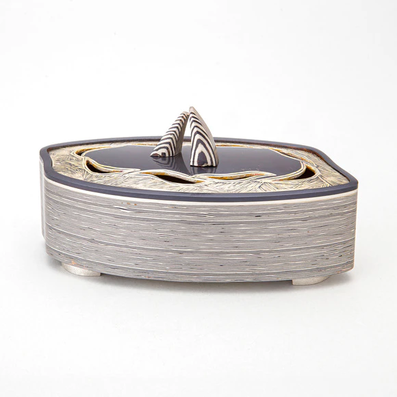 Layered Metal Incense Burnerwith Wave Design
