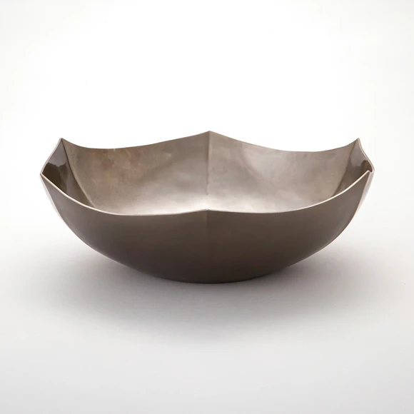 Bowl of Shibuichi Made in Hammer Ｗork