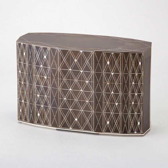 Shibuichi Box with Inlay “Lightscape”
